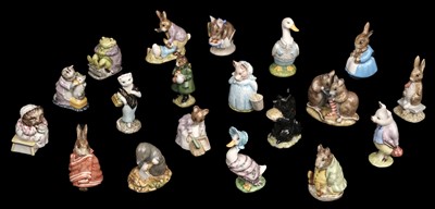 Lot 614 - Beswick. A group of Beatrix Potter pottery figures, post 1973