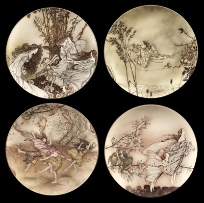 Lot 652 - Rackham (Arthur). A collection of Coalport plates with Arthur Rackham illustrations, 1991