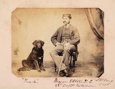 Lot 21 - Elton VC (Frederick Cockayne, 1832-1888). Portrait of Major Elton, Stirling, 1860, albumen print