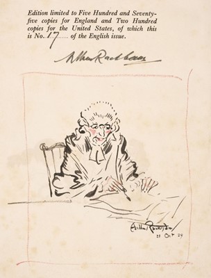 Lot 550 - Rackham (Arthur, illustrator). The Vicar of Wakefield, with original sketch, , 1929