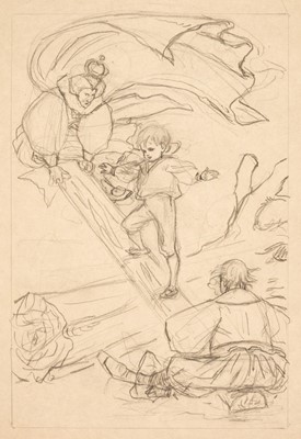 Lot 461 - Bradley (Gertrude M., late 19th century). Just Forty Winks, circa 1897, pencil sketches & book