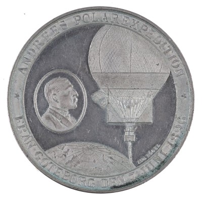 Lot 101 - Scandinavian Polar Expeditions, 1893 and 1896-7, white metal medal by A. Högel