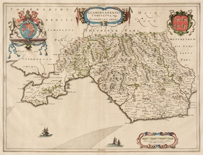 Lot 100 - Glamorganshire. Blaeu (J.), Glamorganensis comitatus vulgo Glamorgan Shire, 1648