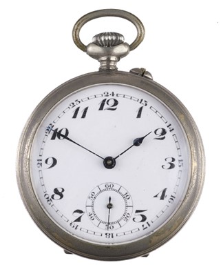 Lot 73 - Airship Timepiece. An Edwardian airship pocket / stop watch, circa 1910