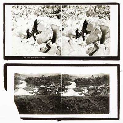 Lot 71 - Stereoscopic Glass Slides. A group of 11 glass stereoviews, c. 1860s