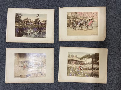 Lot 46 - Japan. A group of 62 mainly hand-coloured albumen prints of Japanese views and people, c. 1880s