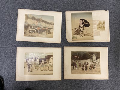 Lot 46 - Japan. A group of 62 mainly hand-coloured albumen prints of Japanese views and people, c. 1880s