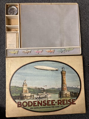 Lot 76 - Airship Games. Early airship and early aviation board games and jigsaw puzzles