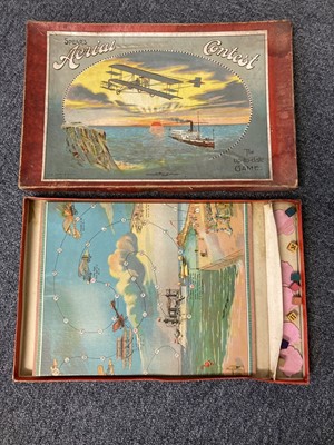 Lot 76 - Airship Games. Early airship and early aviation board games and jigsaw puzzles