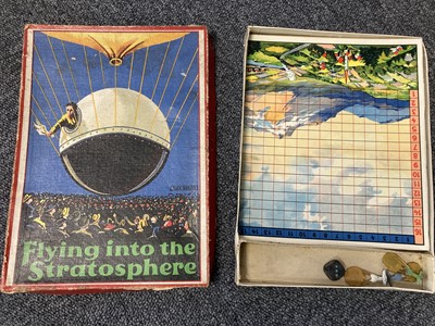 Lot 76 - Airship Games. Early airship and early aviation board games and jigsaw puzzles