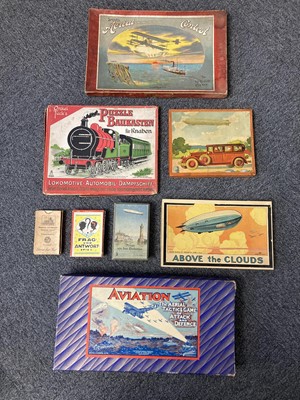 Lot 76 - Airship Games. Early airship and early aviation board games and jigsaw puzzles