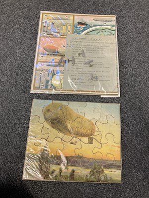 Lot 76 - Airship Games. Early airship and early aviation board games and jigsaw puzzles