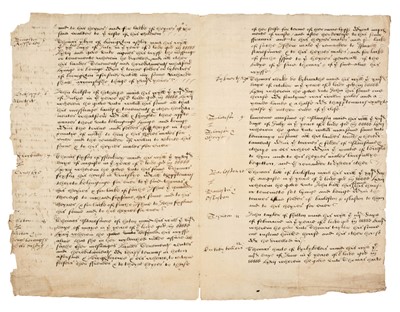 Lot 397 - Leicestershire Tudor Wills. A brief note of all the lands given by will between 31 December 1566