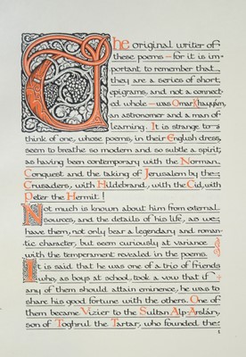 Lot 554 - Sangorski & Sutcliffe Binding. Rubaiyat of Omar Khayyam, 1911