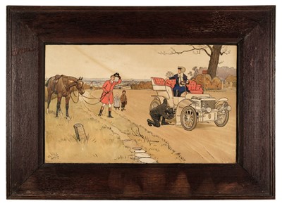 Lot 132 - Aldin (Cecil 1870 -1935). 'Gone Away' & 'The Check', circa 1920.