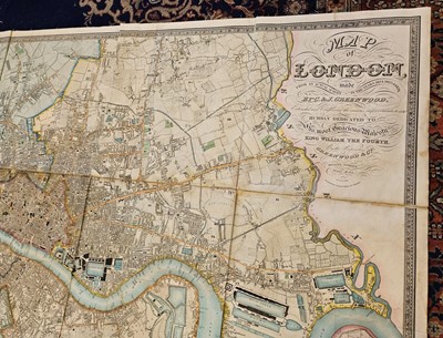 Lot 106 - London. Greenwood (C & J), Map of London, 1830