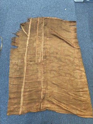 Lot 683 - Chinese Panel. Embroidered with figures, 18th c., & other fabric, & Ancester Portrait