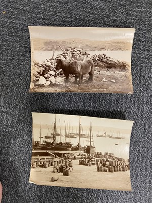 Lot 70 - Scotland. A group of 24 photographs of Shetland and Hebrides scenes, late 19th century