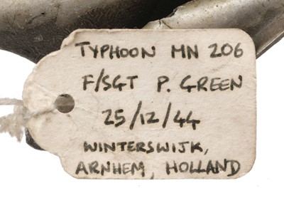 Lot 194 - Hawker Typhoon. Part of the rudder pedal from MN 206 shot down over Holland on 25 December 1944