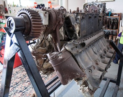 Lot 198 - Junkers Ju 88. The engine recovered from a Ju 88 shot down over Suffolk on 22 March 1944