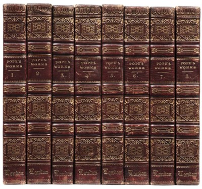 Lot 102 - Fore-edge paintings, Johnson (Samuel) The Works of Alexander Pope Esq...,  8 volumes, 1812