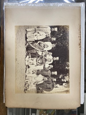 Lot 35 - India. A group of 8 individual and group portrait photographs, 19th & 20th century