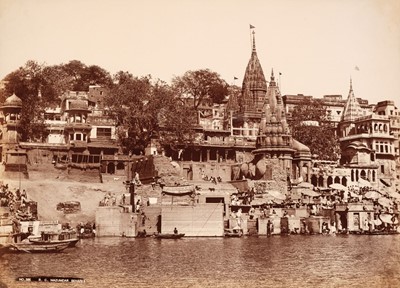 Lot 32 - India. A group of 10 photographs of Indian temples and ghats, c. 1870/1900