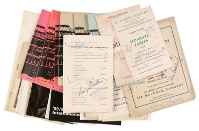 Lot 367 - Signed Concert Programmes. A good collection of 34 signed and multi-signed concert programmes