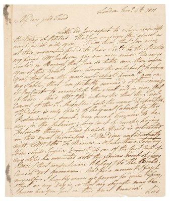 Lot 417 - Treaty of Amiens. An Autograph Letter Signed from Francis Webb