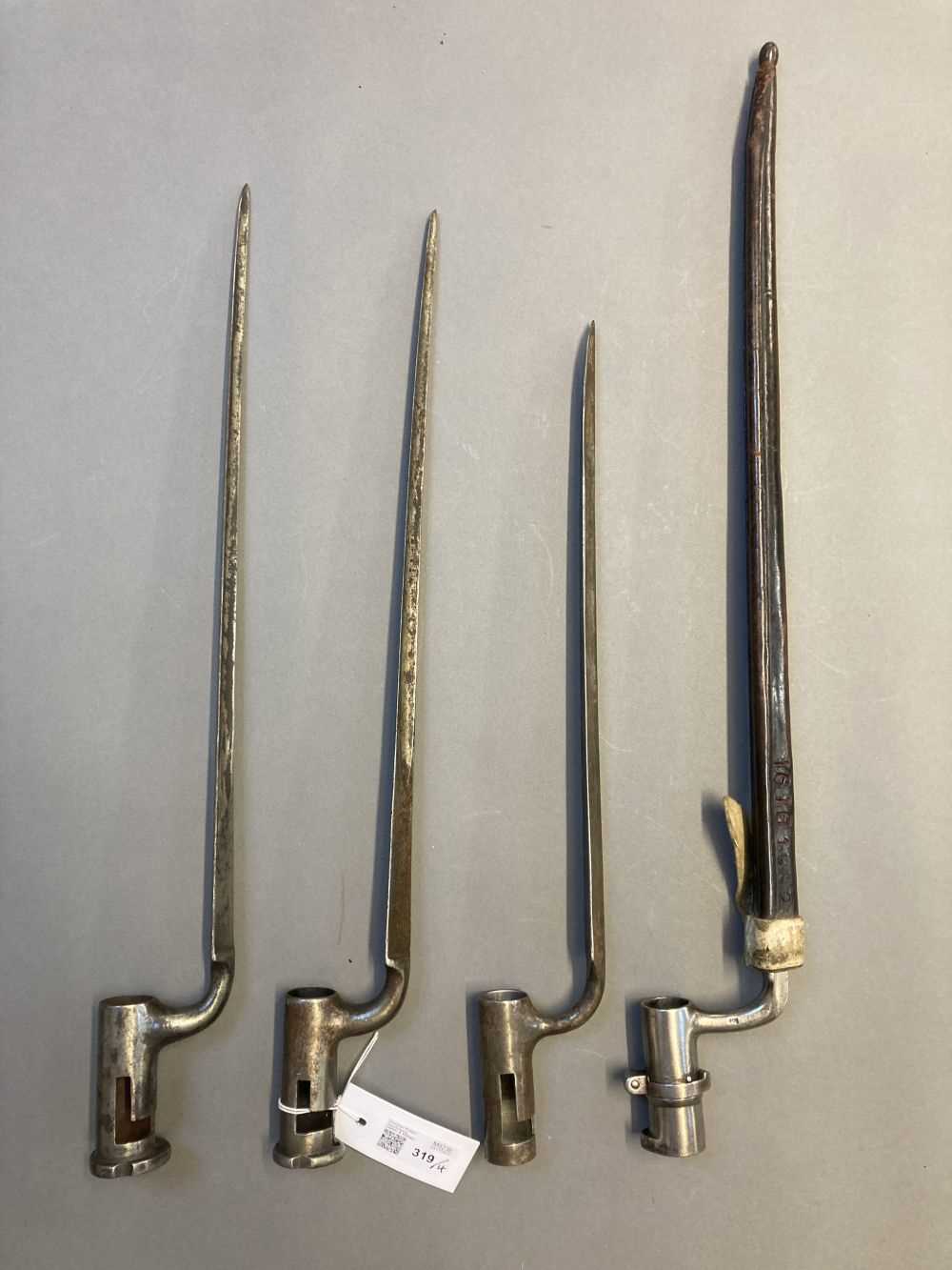 Lot 319 - Bayonets. British Martini Henry triangular
