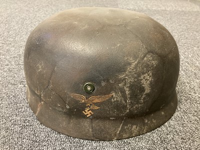 Lot 151 - German Helmet. WWII German Paratroopers (Fallschirmjäger) reproduction steel helmet