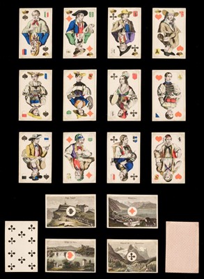 Lot 288 - Swiss playing cards. Swiss Canton Costumes, Diessenhofen: J. Müller, circa 1850, & 4 others