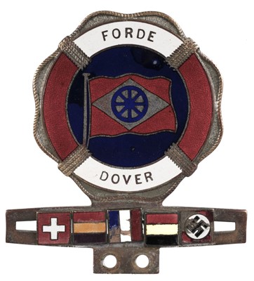 Lot 244 - Pre-war Travel 'Forde-Dover' Ferry Club car badge, circa 1930s