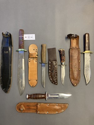 Lot 325 - Bowie knives, including a commemorative bowie knife