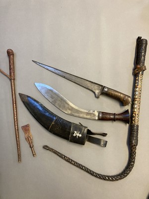 Lot 295 - Khyber Knife. Afghan Choora and other items