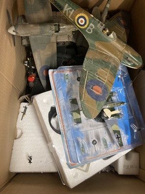 Lot 133 - Plastic kit built aircraft, mostly WWII aircraft