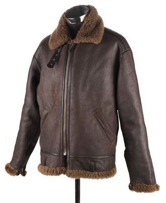 Lot 162 - Flying Jacket. WWII style leather flying jacket, Polden Sheepskins, Somerset, size small