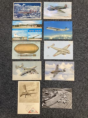 Lot 15 - Aviation Postcards. Collection of 196 aviation postcards, 1950/60s