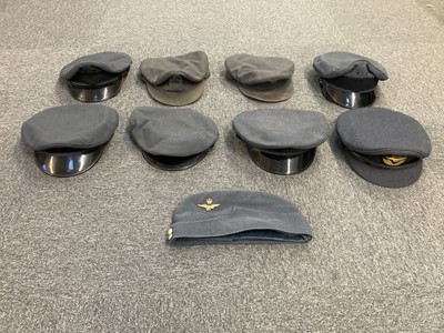 Lot 136 - RAF No 1 dress officer's cap, post WWII period and other hats