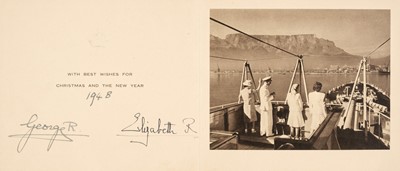 Lot 241 - George VI (1895-1952) & Elizabeth (1900-2002). Christmas card for 1947/48