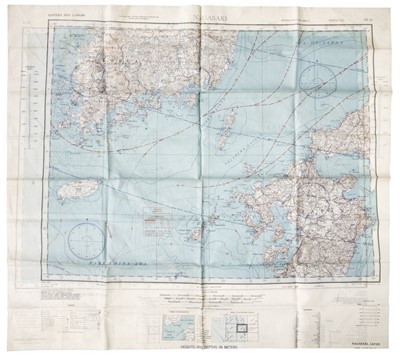 Lot 378 - RAF silk escape maps, comprising, AAF Harbin and Spassk-Dal'niy 1st edition 1943