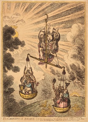 Lot 153 - Gillray (James). The Cabinetical Balance..., H. Humphrey, Feby. 16th 1806