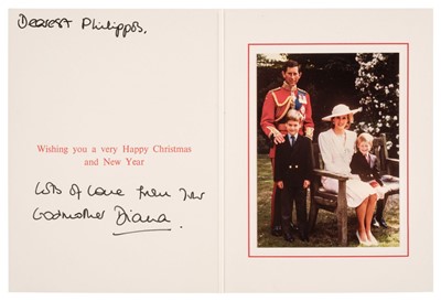 Lot 265 - Diana (1961-1997).  A signed Christmas Card, [1986]