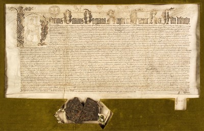 Lot 227 - Henry VIII Letters Patent. Vellum deed in Latin relating to lands in Hemel Hempstead