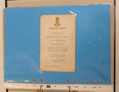 Lot 408 - Royal Menus & Invitations. A group of printed royalty ephemera, 1903/1948