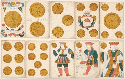 Lot 433 - Mexican playing cards. Spanish National Pattern, Mexico: Francisco Figerroa?, circa 1825