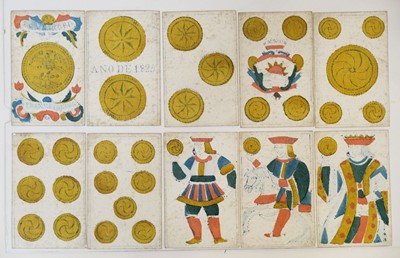 Lot 433 - Mexican playing cards. Spanish National Pattern, Mexico: Francisco Figerroa?, circa 1825