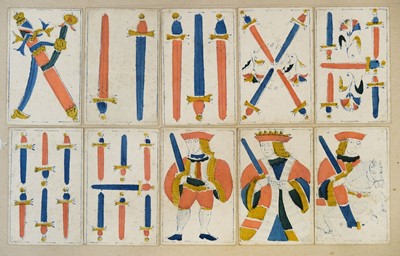 Lot 433 - Mexican playing cards. Spanish National Pattern, Mexico: Francisco Figerroa?, circa 1825