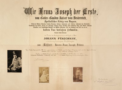 Lot 289 - Franz Joseph I (1830-1916). Document Signed, 'Franz Joseph', Vienna, 29 December 1878