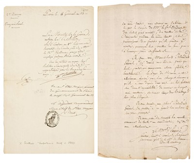 Lot 325 - Berthier (Louis-Alexandre, 1753-1815). Document Signed, 'Mal. Berthier', 1805